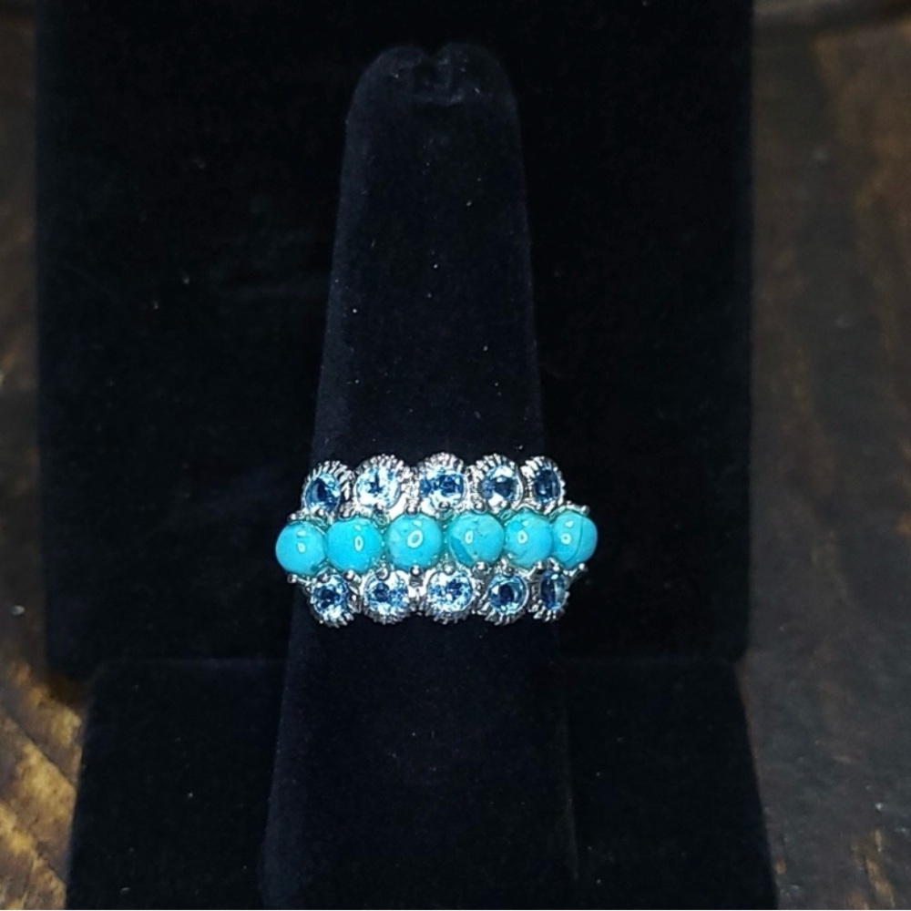 Sleeping beauty turquoise /tanzanite ring